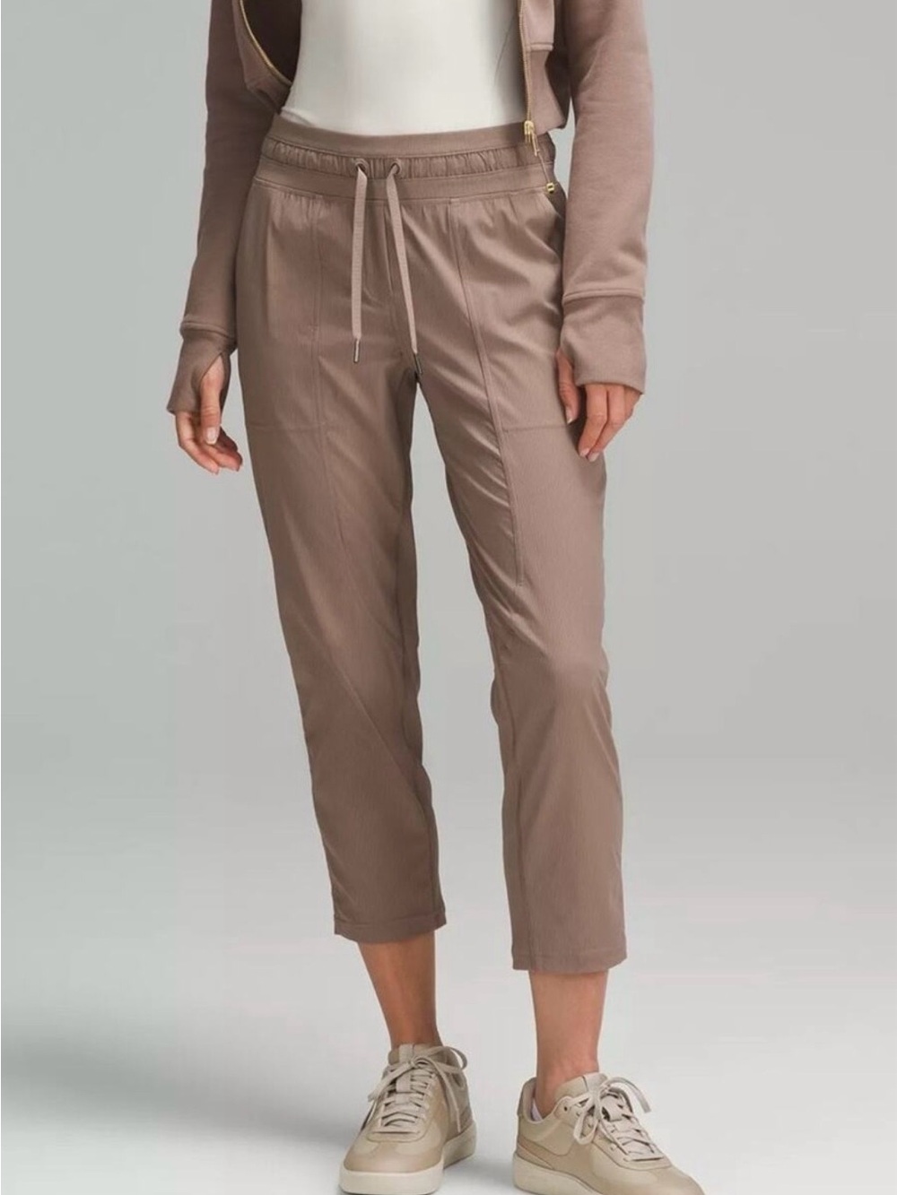 Lululemon dance studio mid rise crop pant in taupetastic